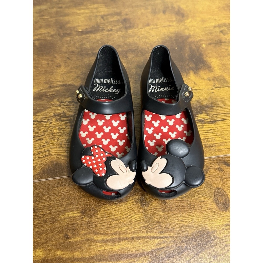 Mini Melissa x Disney Mickey Mouse & Minnie Mouse Mary Jane Toddler Size 7 Girls